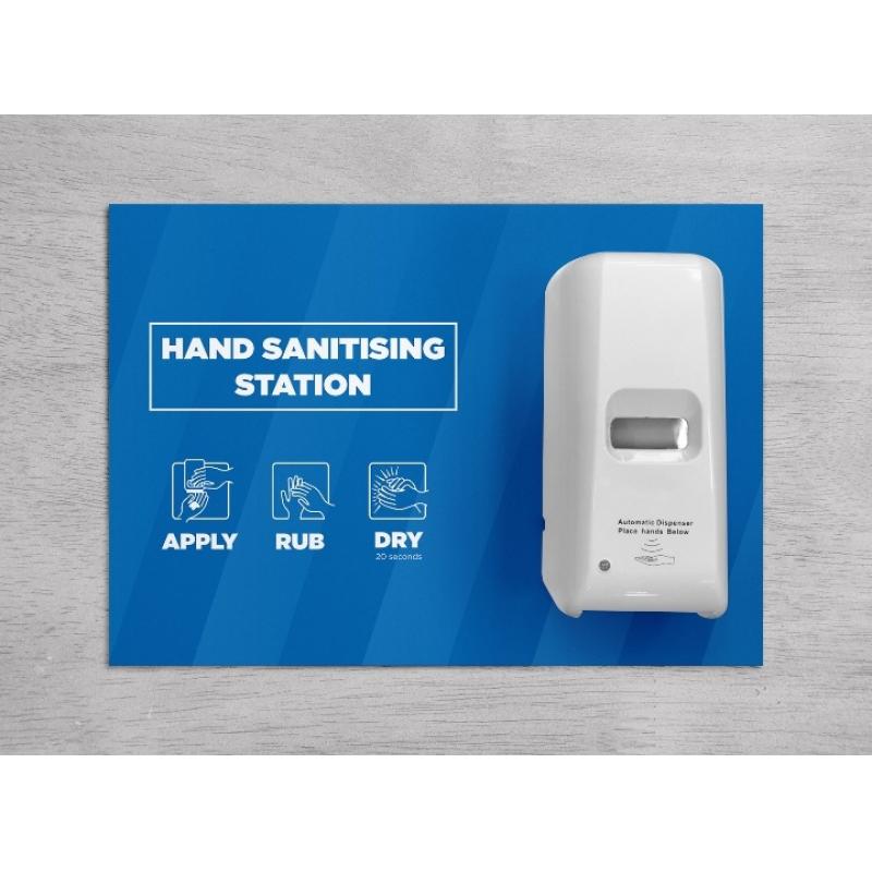 Image of Promotional PPE Hand Sanitiser Dispenser Station Wall Mounted