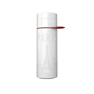 Image of Promotional Eco Join The Pipe City Water Bottle PARIS White