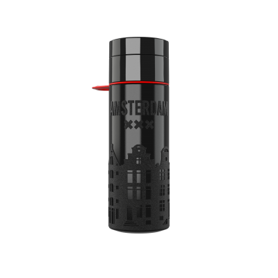 Image of Promotional Eco Join The Pipe City Water Bottle Amsterdam Black