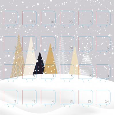 Image of Branded Desk Top Chocolate Advent Calendar Pre Designed -  Christmas Tree