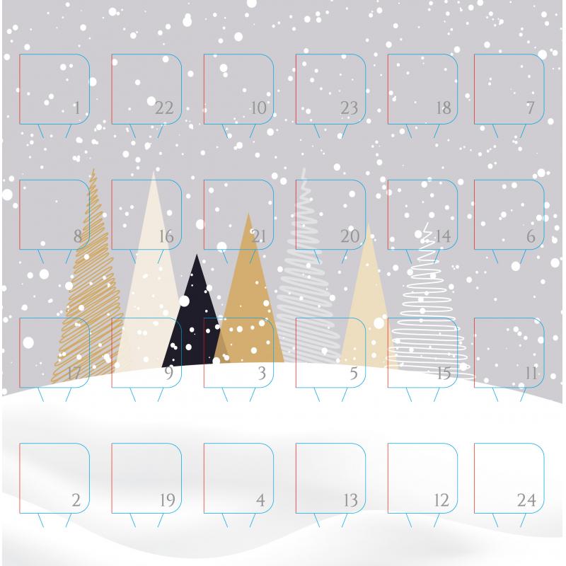 Image of Branded Desk Top Chocolate Advent Calendar Pre Designed -  Christmas Tree