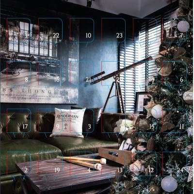 Image of Promotional Desk Top Chocolate Advent Calendar Pre Designed - The Chesterfield