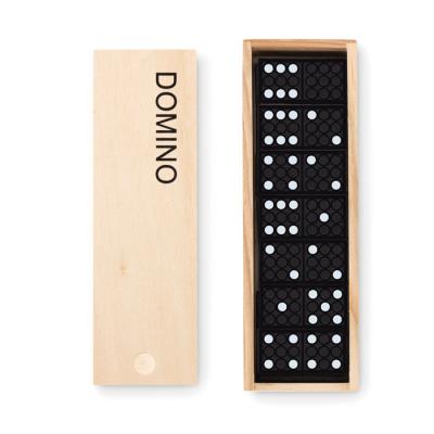 Image of Promotional Traditional Domino's Game Set Presented In A Wooden Case