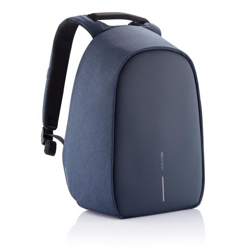 Image of Promotional Eco Navy Blue Bobby Hero Regular Anti-theft Backpack. Printed With Your Logo