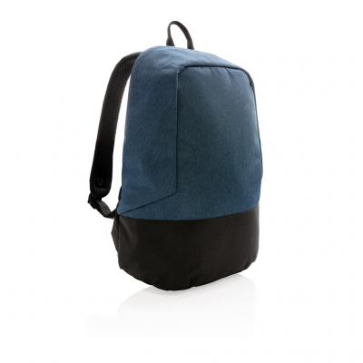 Image of Promotional Blue RFID Anti Theft Backpack PVC Free Customised With Your Brand Logo