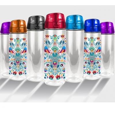 Image of Promotional Custom Printed Vegas Tritan Water Bottle With Handle. Reusable Branded Plastic Bottle