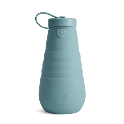 Image of Promotional Stojo Collapsible Reusable Bottle Eucalyptus Green