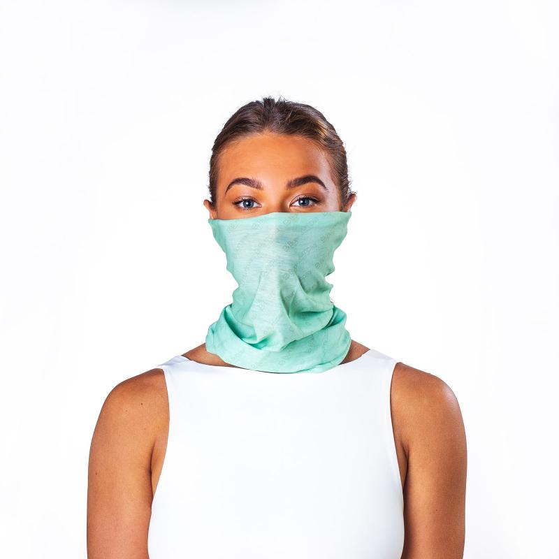 Image of Promotional Express Printed Bumpaa Snood Face Covering With Antiviral Technology Mint Green