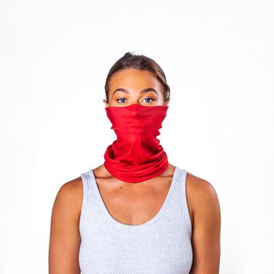 Image of Express Printed Bumpaa Snood Face Covering With Antiviral Technology Red Branded With Your Company Logo