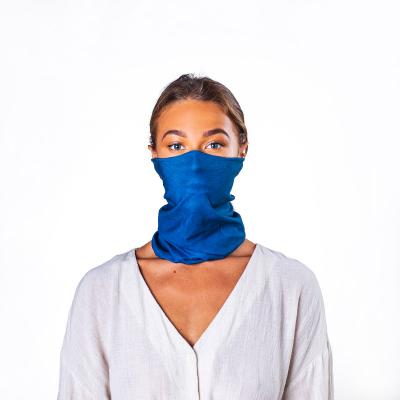 Image of Express Printed Bumpaa Snood Face Covering With Antiviral Technology Lake Blue Branded With Your Company Logo