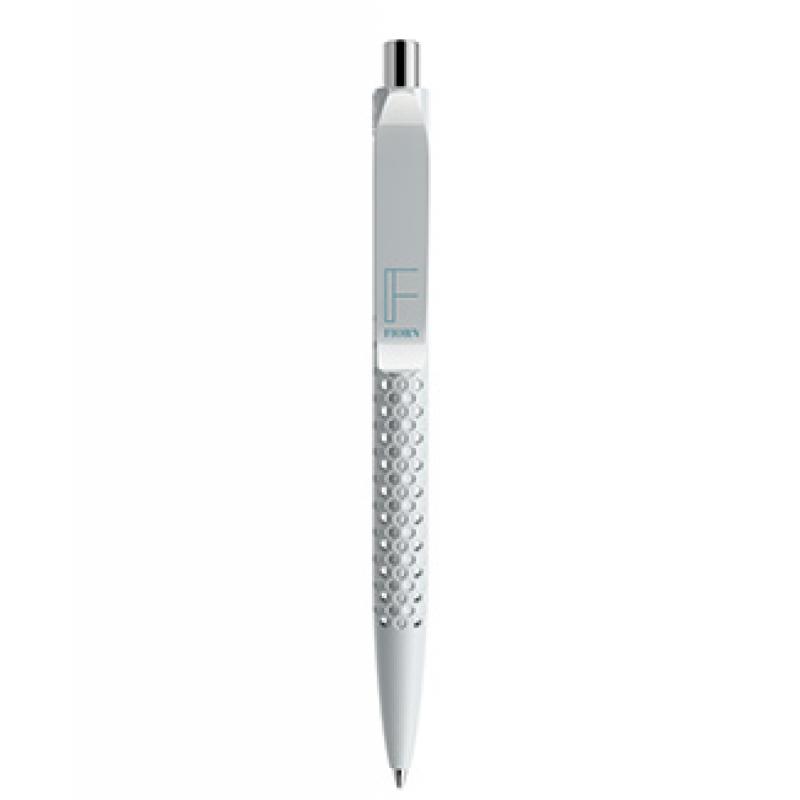 Image of Branded Prodir QS40 True Biotic Pen Eco Sustainable Biodegradable Pen Sea Salt Grey