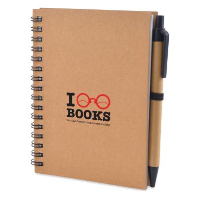 Image of Promotional Eco Recycled A6 Pocket Notebook And Pen Set Express Printed