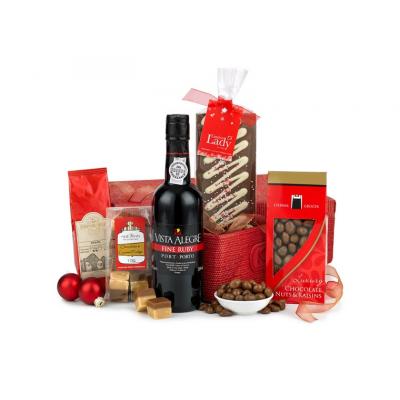 Image of Promotional Christmas Hamper With Port And Chocolates