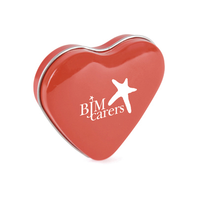 Image of Promotional Mints In A Express Printed Heart Shaped Gift Tin