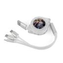 Image of Express Printed 3-in-1 USB Reel Charging Cable