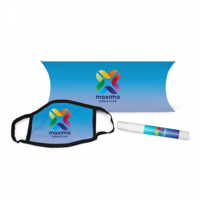 Image of Promotional Travel Hygiene Packs With Hand Sanitiser And Reusable Face Mask