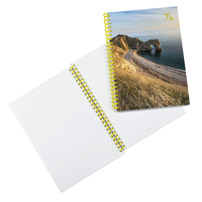 Image of Promotional Eco Notebooks A4 & A5 With Your Bespoke Design Yellow Spiral