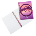 Image of Full Colour Printed Eco Notebooks With Your Bespoke Design A4 & A4 Cerise Pink Spiral