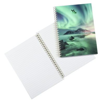 Image of Promotional Eco Notebook A4 & A5 Bespoke Branded With Vegetable Ink White Spiral