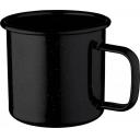 Image of Promotional Enamel Mug Retro Style Camping Mug Black And White