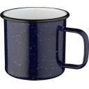 Image of Promotional Enamel Mug Retro Style Camping Mug Blue And White