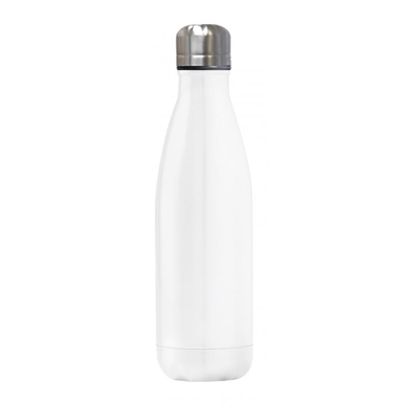 Image of Promotional Chilly Style Bottle Insulated Stainless Steel Glossy White