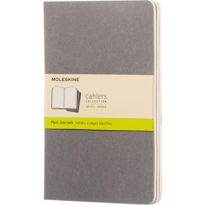 Image of Embossed Moleskine Cahier Large Journal Notebook Plain Paper