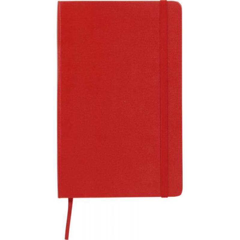 Image of Embossed Moleskine Large Classic Note Book With Hard Cover And Ruled Pages Scarlet Red