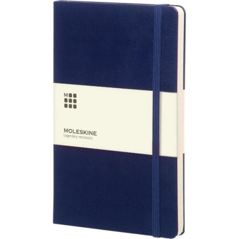 Image of Customised Moleskine Large Classic Note Book With Hard Cover And Ruled Pages Prussian Blue