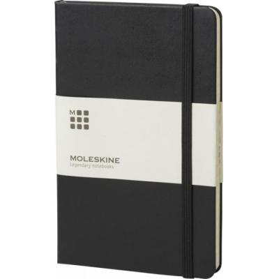 Image of Branded Moleskine Classic Large Notebook Hard Cover Plain Pages Black