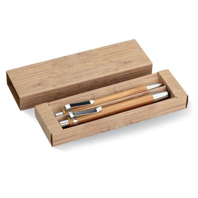 Image of Promotional Bamboo Stylus Pen And Pencil Gift Set