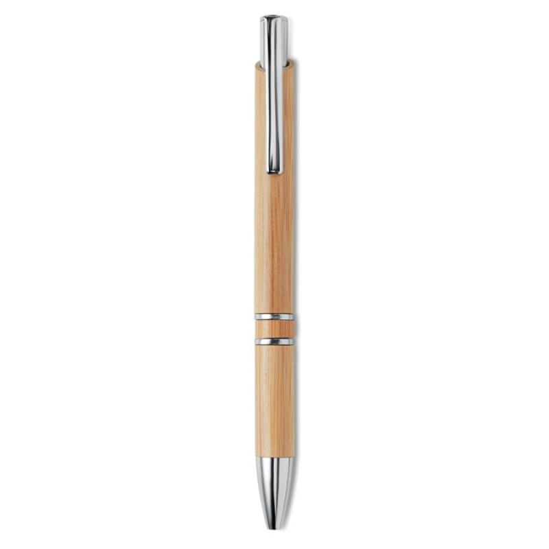 Image of Personalised Bamboo Pen With Push Button