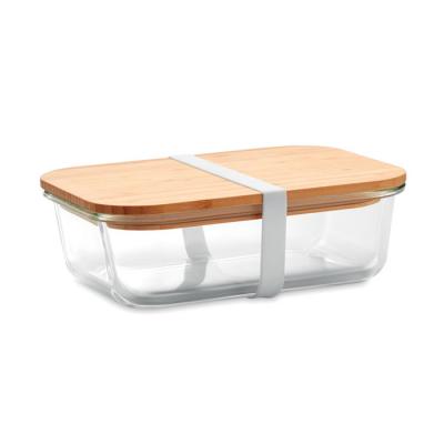 Image of Promotional Glass Lunchbox With Bamboo Lid