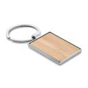 Image of Promotional Bamboo Keyring Rectangle Shaped