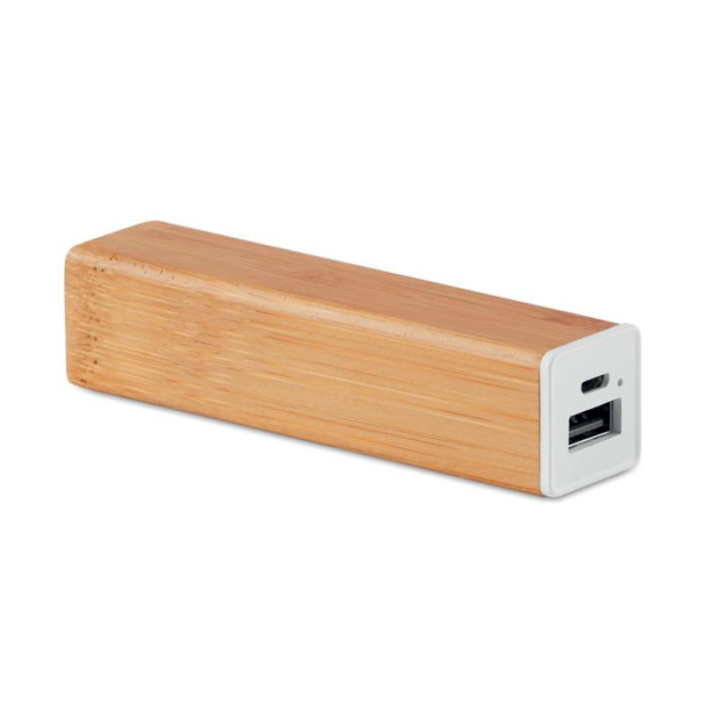 Image of Promotional Bamboo Power Bank Rectangular 2200 mAh