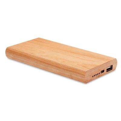 Image of Engraved Bamboo Power Bank Slim 4000 mAh