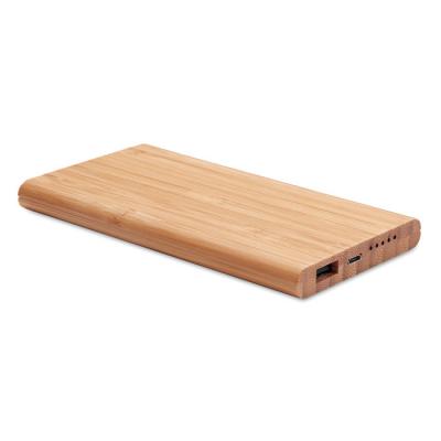 Image of Promotional Bamboo Wireless Power Bank 6000 mAh