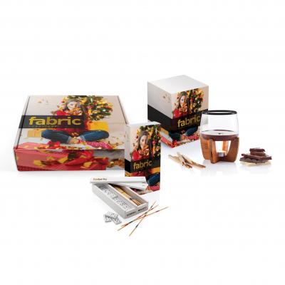 Image of Promotional Merchandise Gift Set Relax At Home With Fondue Set & Dominos