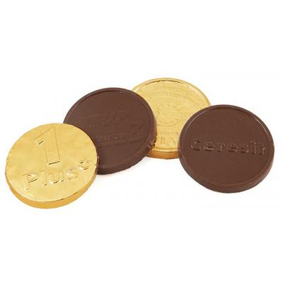 Image of Promotional Chocolate Coins :: Christmas chocolate coins moulded with your brand design