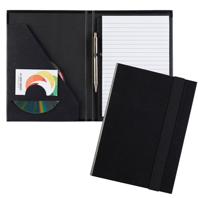 Image of Promotional Document Folder With Card Pockets And Notepad