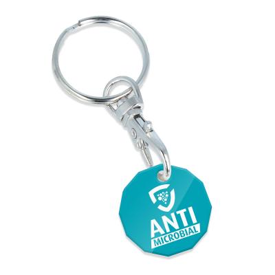 Image of Promotional Anti Bacterial Trolley Coin Keyring