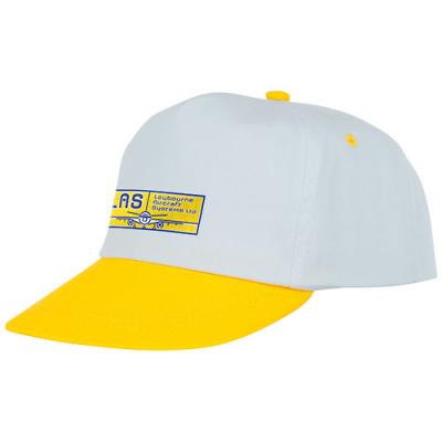 Image of Branded Baseball Cap Adult Cotton With Coloured Peak 58cm