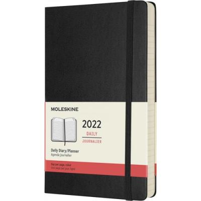Image of Promotional Moleskine Daily Planner 2022 A5 Hard Cover Black