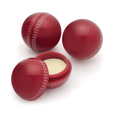 Image of Promotional Cricket Ball Shaped Lip Balm Made In The UK