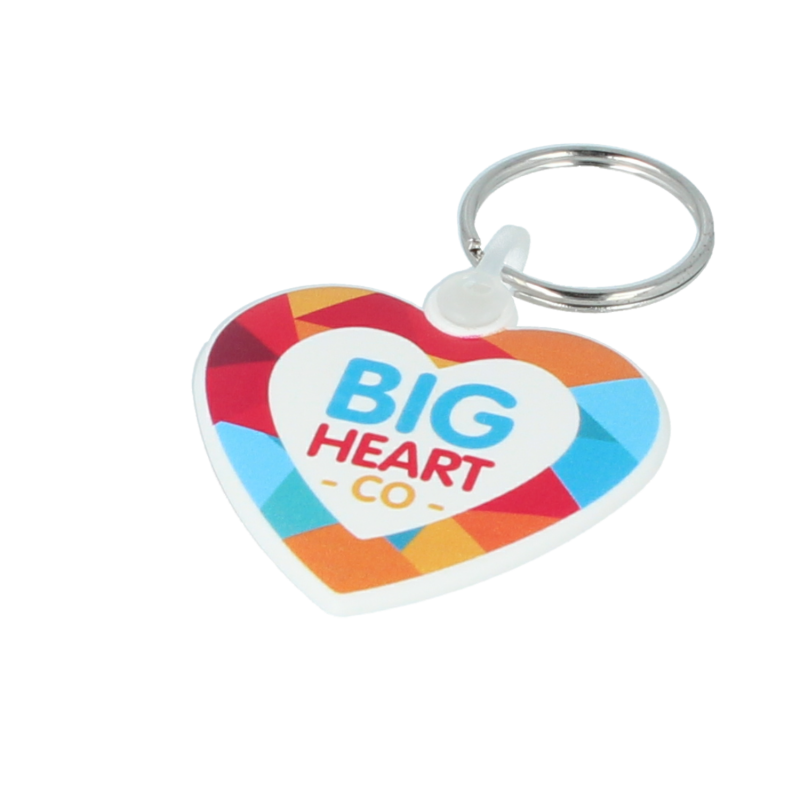 Image of Promotional Heart Shaped Keyring Made In The UK Recycled