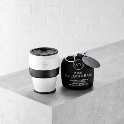 Image of Promotional W10 Hazlewood Travel Mug Collapsible 340ml White