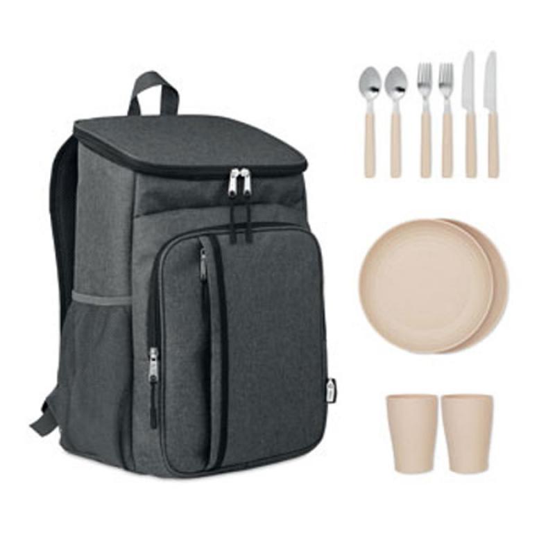 Image of Promotional Picnic Set In Recycled Cooler Backpack