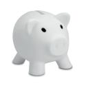 Image of Promotional Piggy Bank White Low Cost Printed Piggy Banks