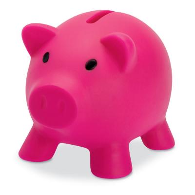Image of Branded Piggy Bank Fuchsia Pink Printed With Your Logo