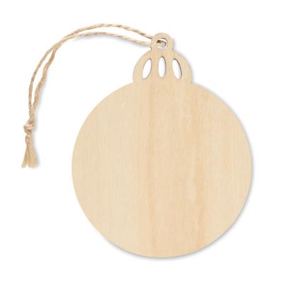 Image of Promotional Eco Bauble Wooden Christmas Tree Bauble